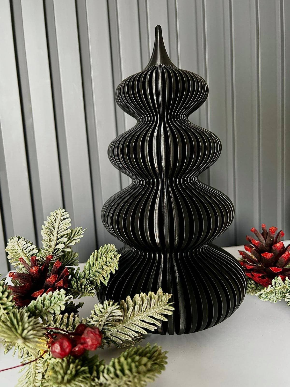 Nowoczesna choinka 3D 25 cm - dekoracja świąteczna, minimalistyczna